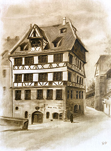 Gemälde, Albrecht Dürerhaus, von Andy Steinbauer